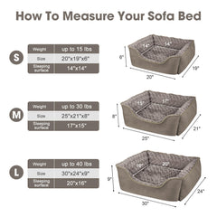 JOEJOY durable rectangular sofa-style bed keeps its shape over time.