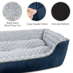 JoeJOY Rectangle Dog Bed pillow-support supports head and neck comfort