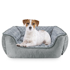 JOEJOY Rectangle Dog Bed with soft faux fur for cozy warmth and comfort.