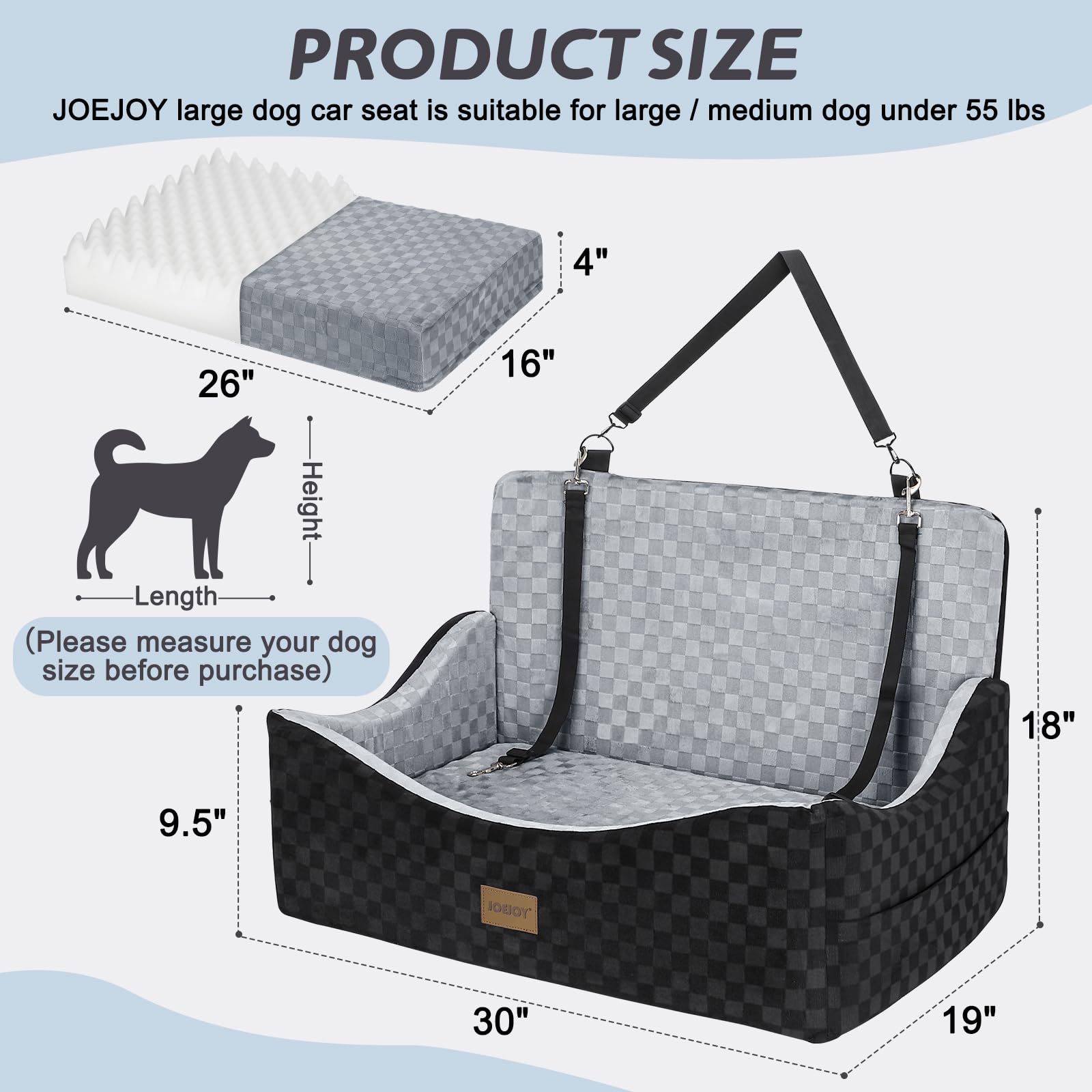 JOEJOY removable cover highlights easy machine-washable cleaning