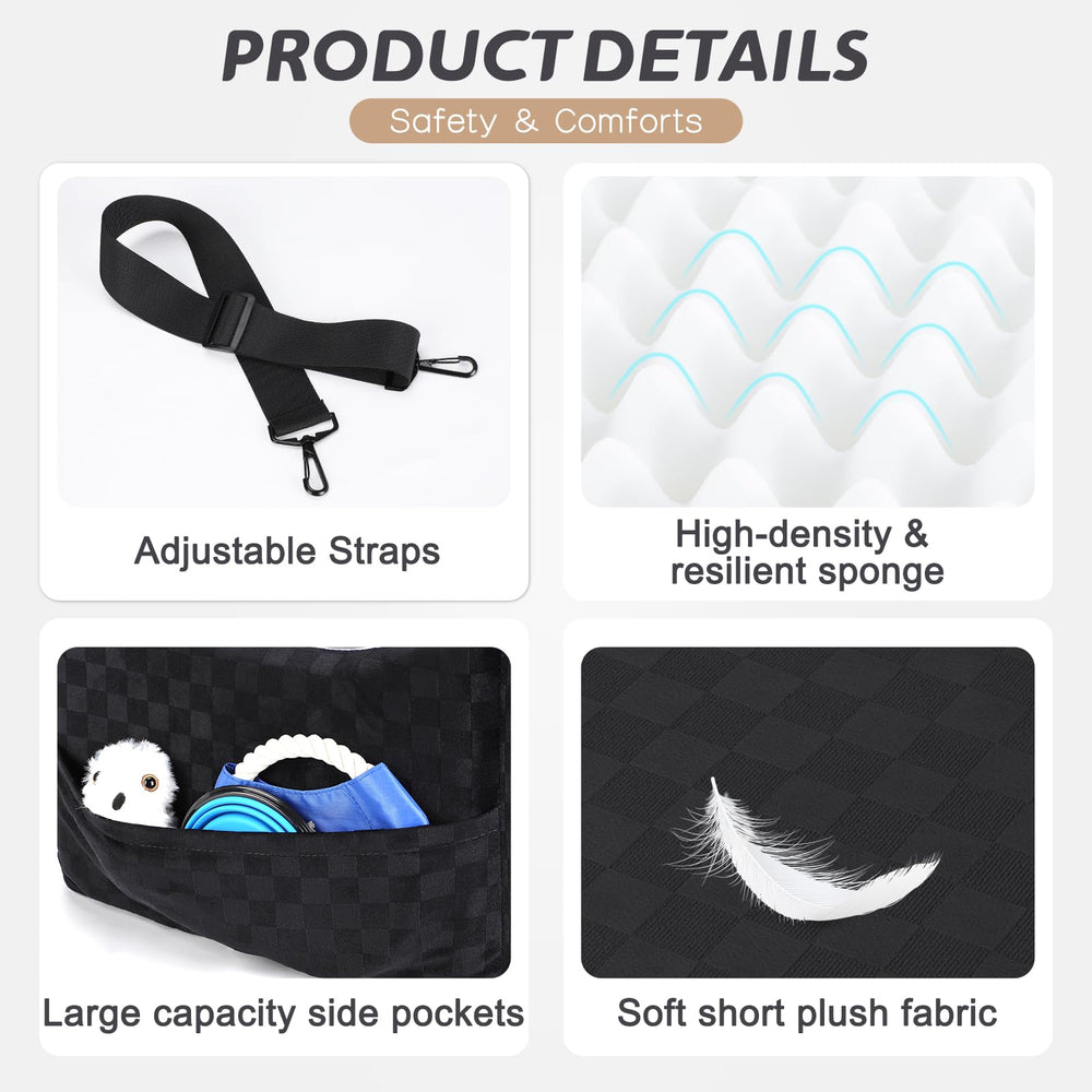 JOEJOY safety belt secures harness for safer trips.