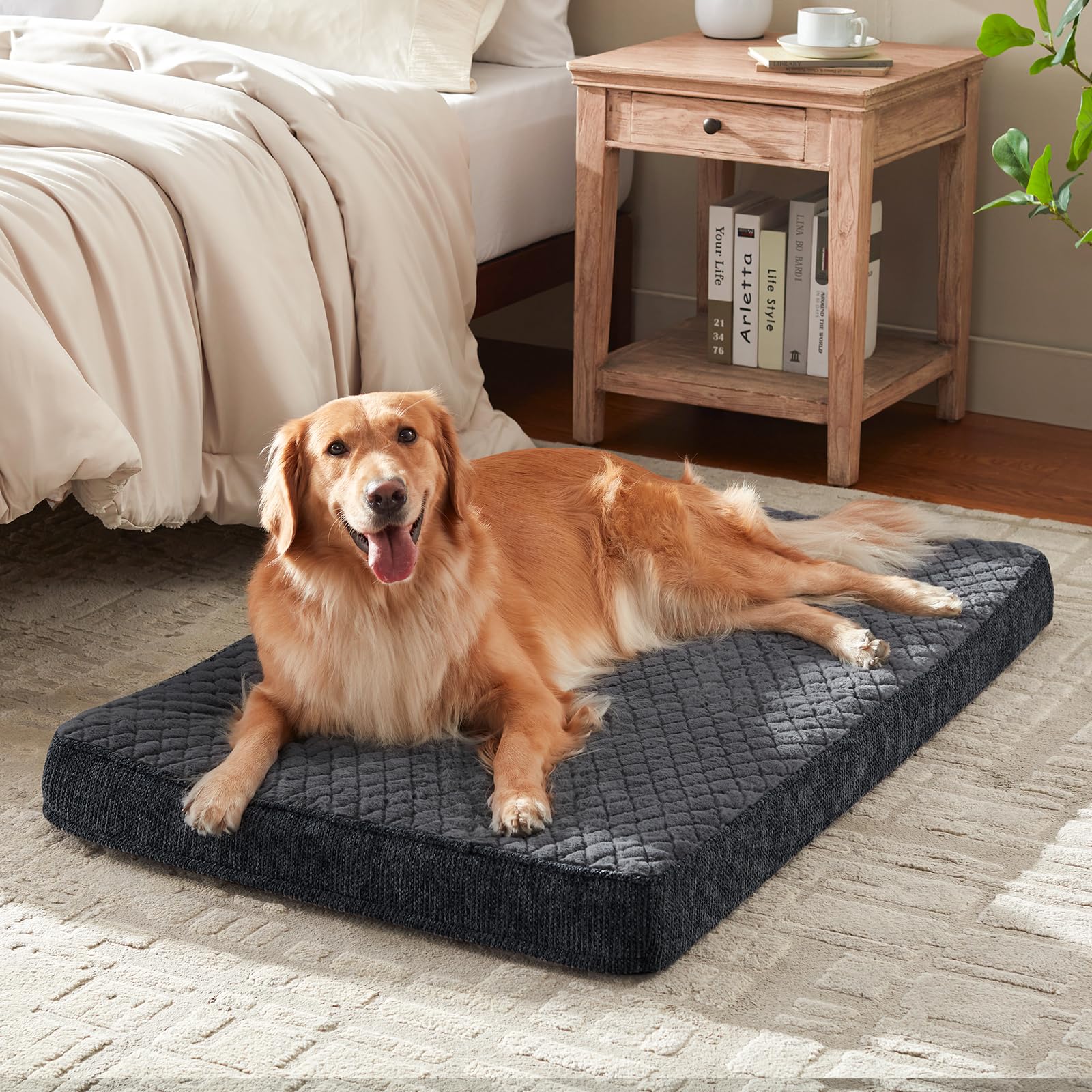 JOEJOY XL egg crate foam highlights even weight distribution for comfortable lounging.