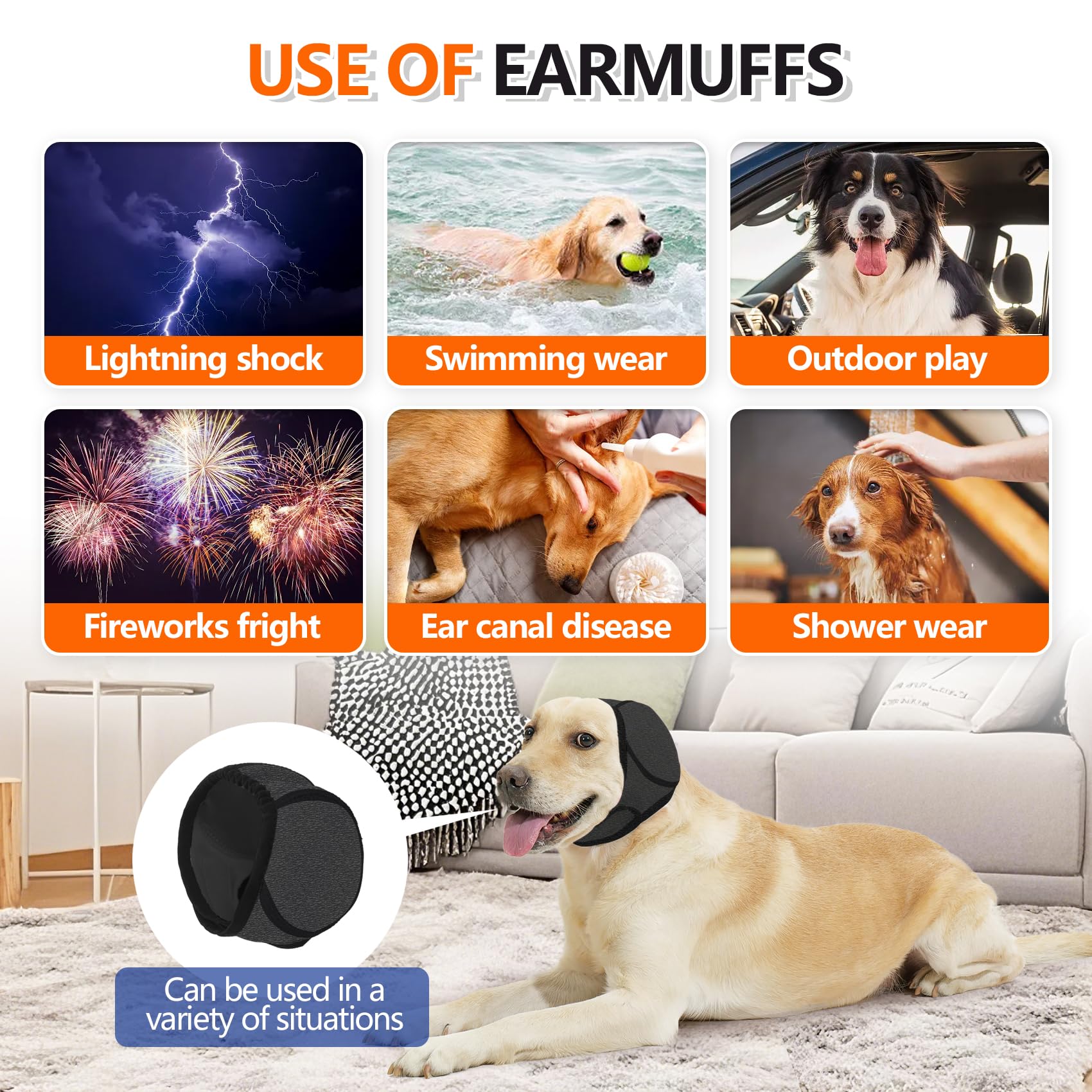 JOHNBOLIN dog ear cover during grooming to prevent water contact
