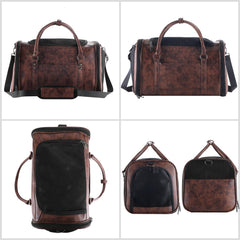 Johomviin airline-approved under-seat carrier in coffee color for easy airport transition