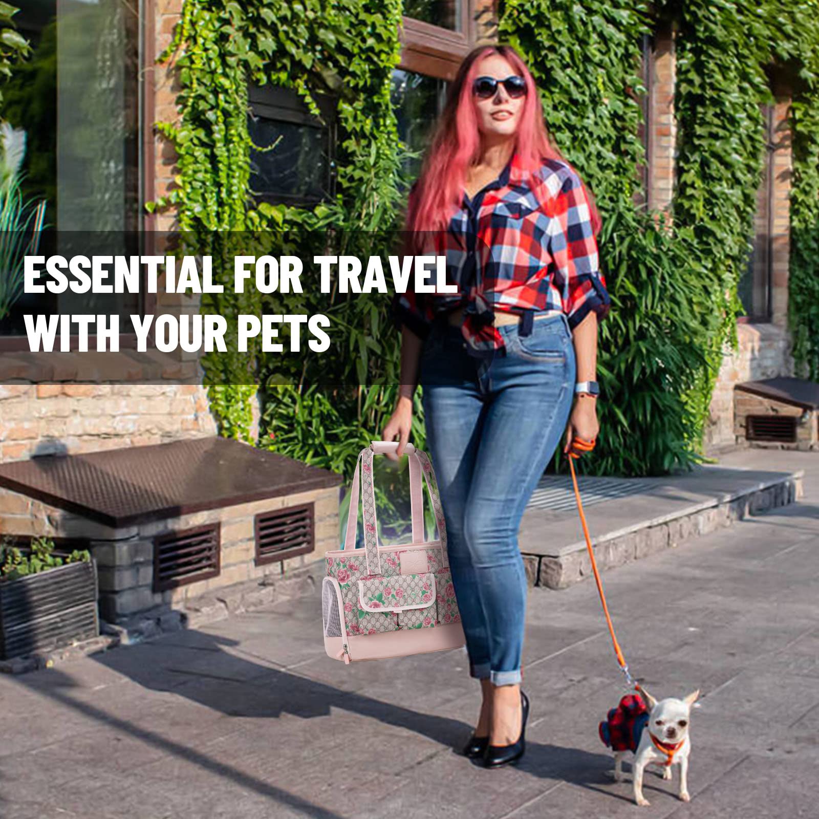 Johomviin dog carrier folded flat for compact travel storage.