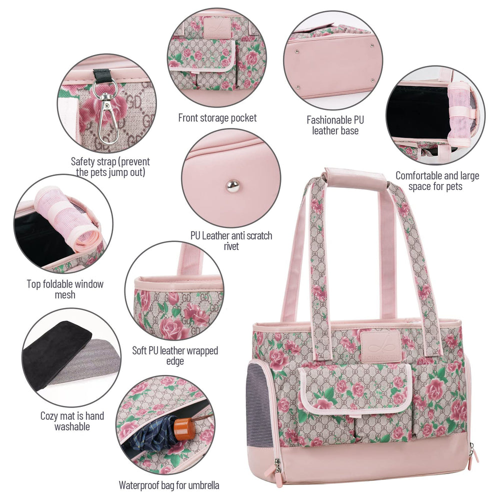 Johomviin dog carrier shoulder carry position for hands-free trips.