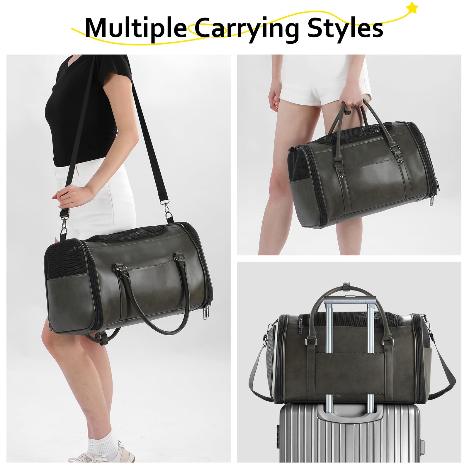 Johomviin dual-carry options with handles and strap.