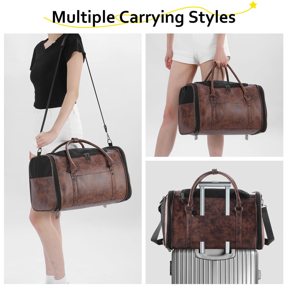 Johomviin exterior pockets showing organized storage for treats and leashes