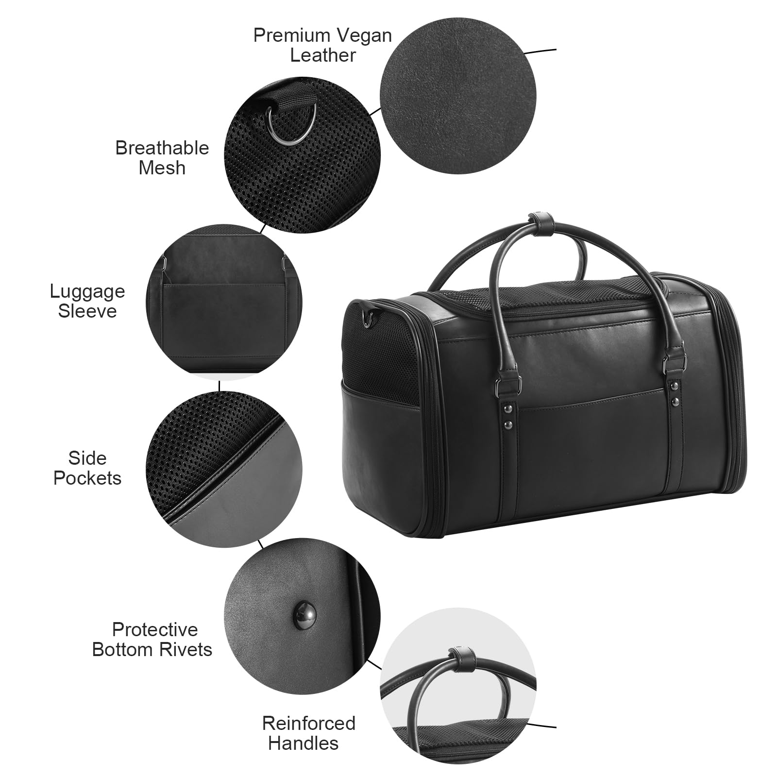 Johomviin exterior storage pockets provide quick access to treats and essentials.