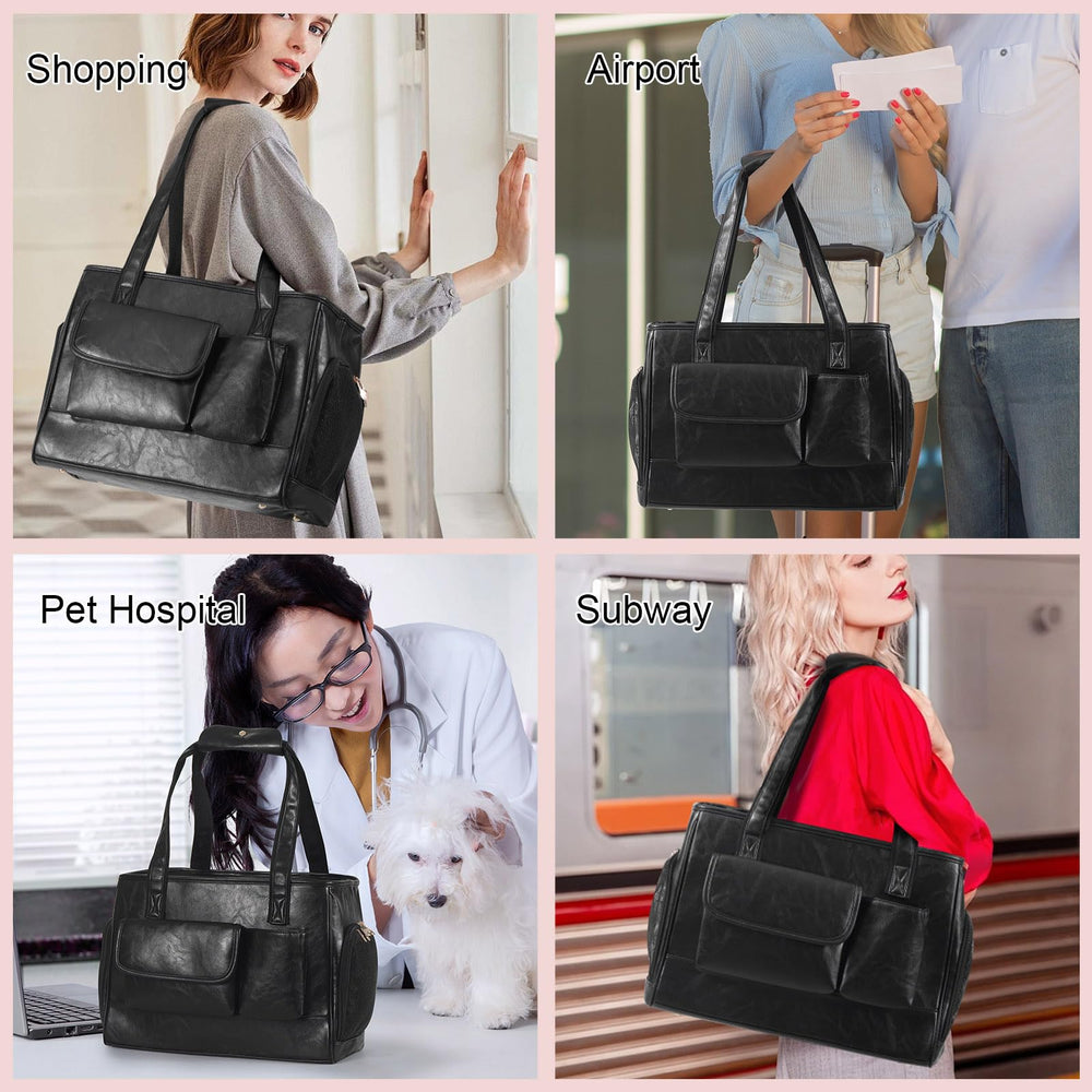 Johomviin safety hook keeps pet secure while traveling or shopping.