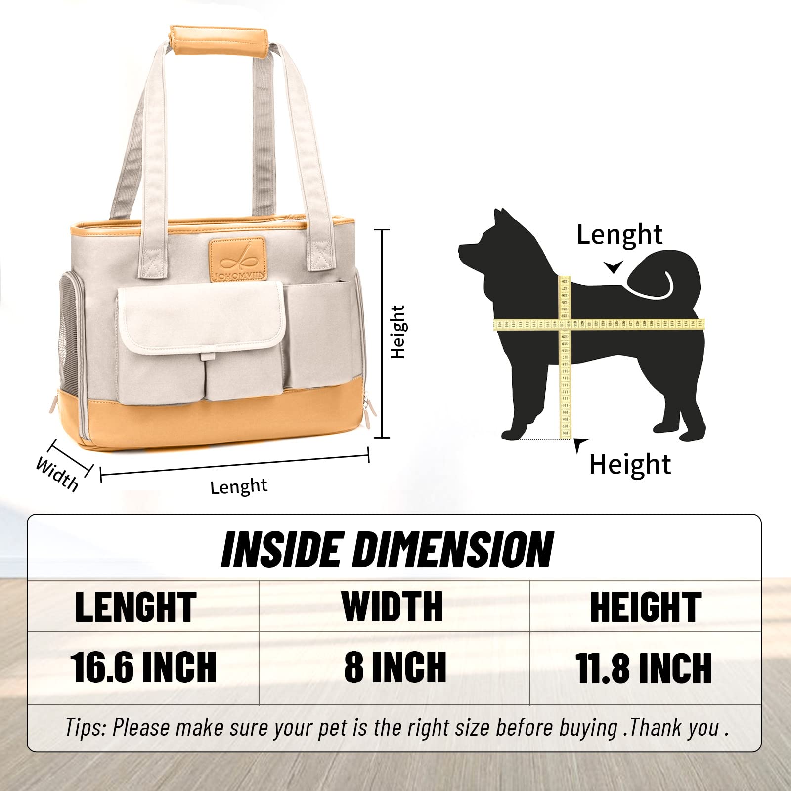 Johomviin soft-cushion-bottom interior provides cozy comfort for pets.