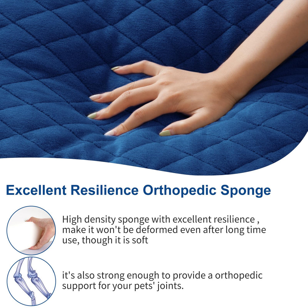 JoicyCo extralarge dog bed non-slip bottom keeps bed in place during playful moments