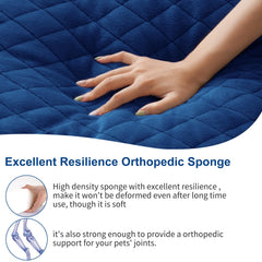 JoicyCo extralarge dog bed non-slip bottom keeps bed in place during playful moments
