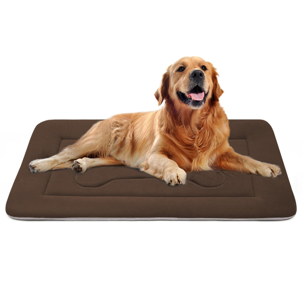 JoicyCo large dog bed 42in top view for cozy crate setup
