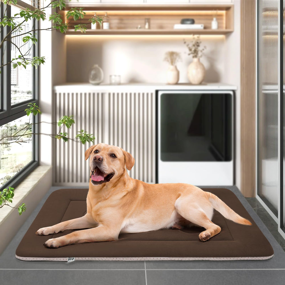 JoicyCo dark brown bed complements home décor and pet lounging