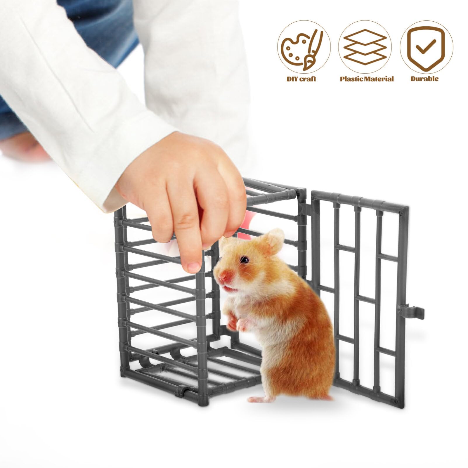 jojofuny mini cage model fairy garden fence adds whimsical boundary in outdoor-inspired scenes.