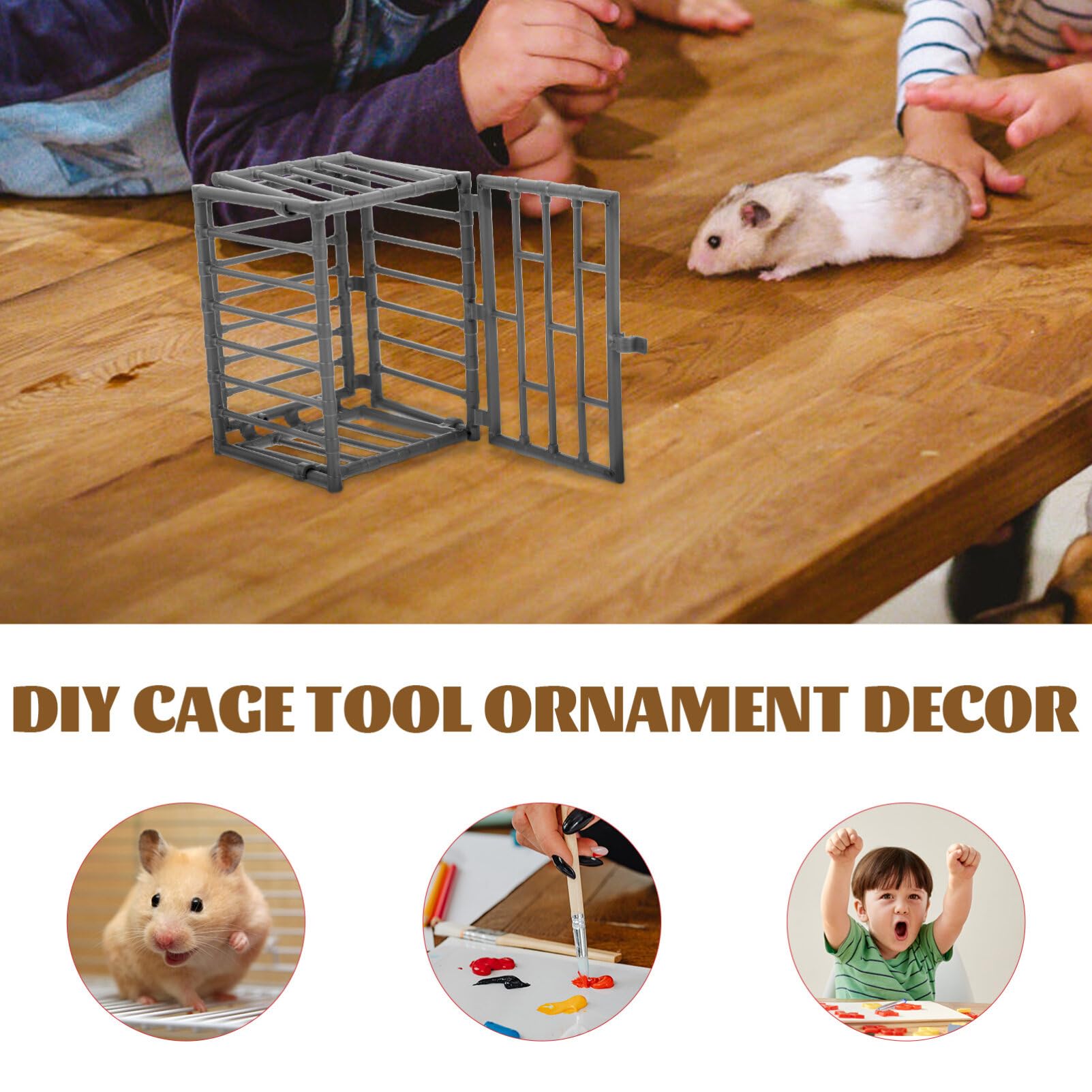 jojofuny miniature cage model toy cage ideal for playful, safe pretend play.