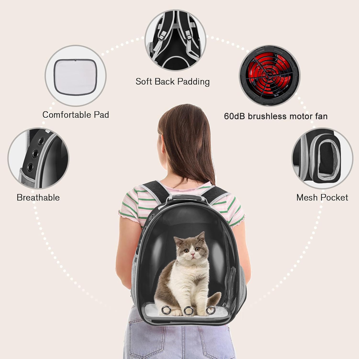 JOJOPEPE ergonomic padded straps improve comfort during hikes and daily errands.