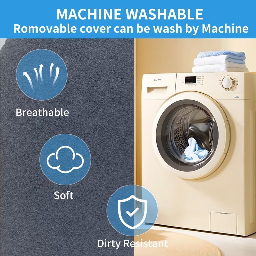 JOJOPEPE machine-washable cover simplifies cleaning after naps