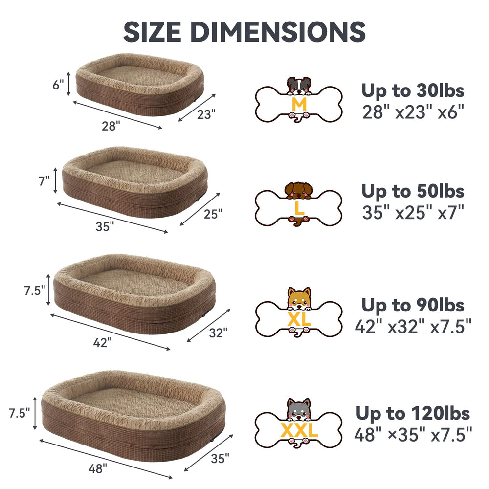 JOEJOY non-slip bottom keeps bed in place on hard floors.