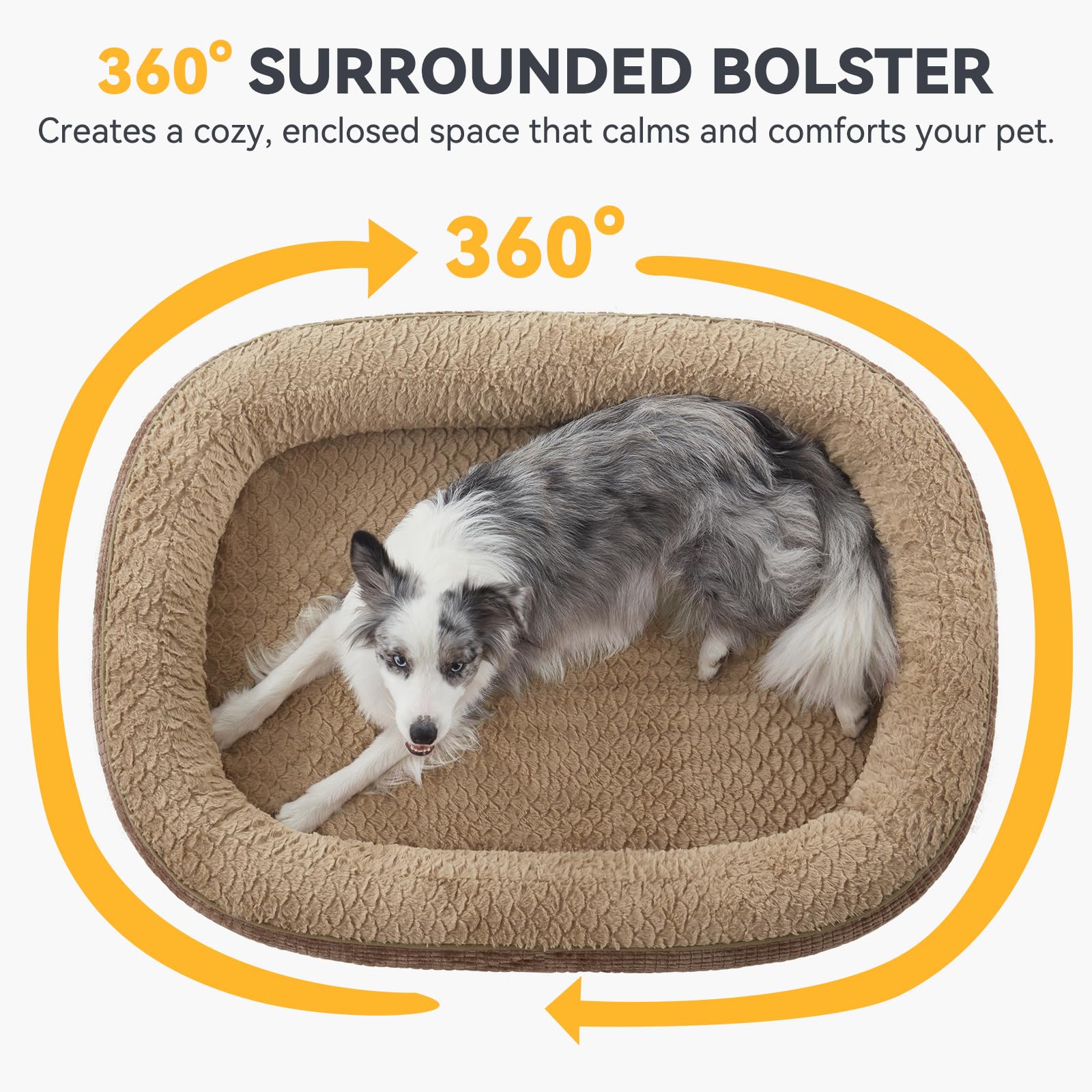 JOEJOY plush surface features fish-scale pattern for soft, calming sleep.