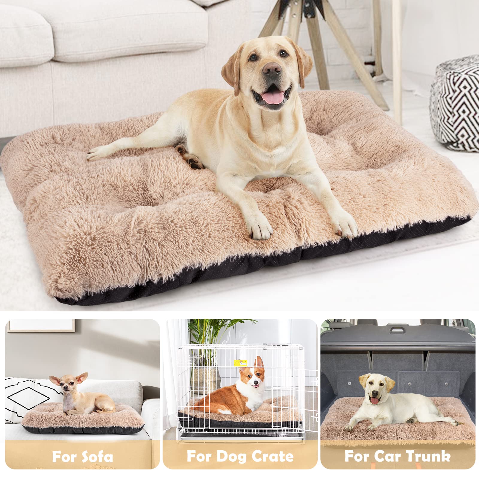 JOEJOY washable kennel pad stays soft after machine washing.
