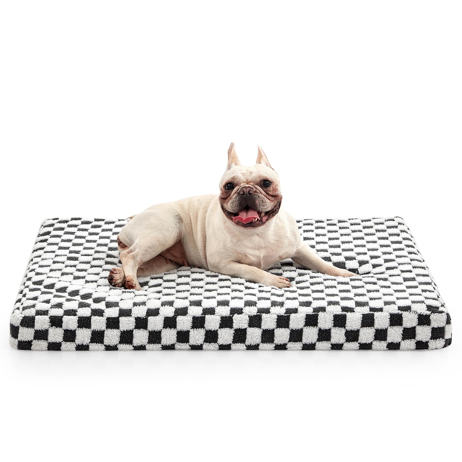 JOEJOY dog bed with plush plaid top offering cozy comfort for daily lounging
