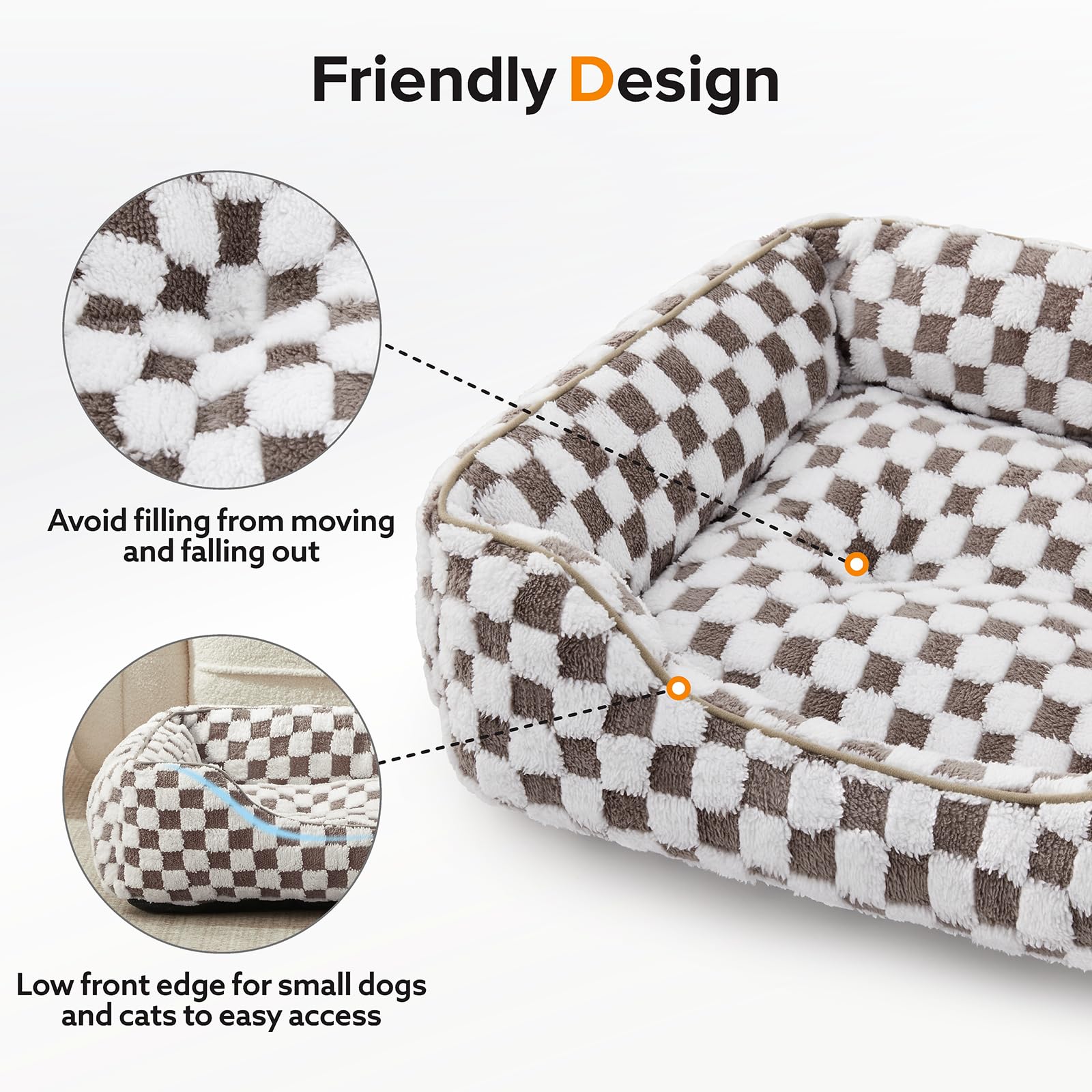JOEJOY dog bed shows 30x24x9 inch size for pets up to 40 lbs