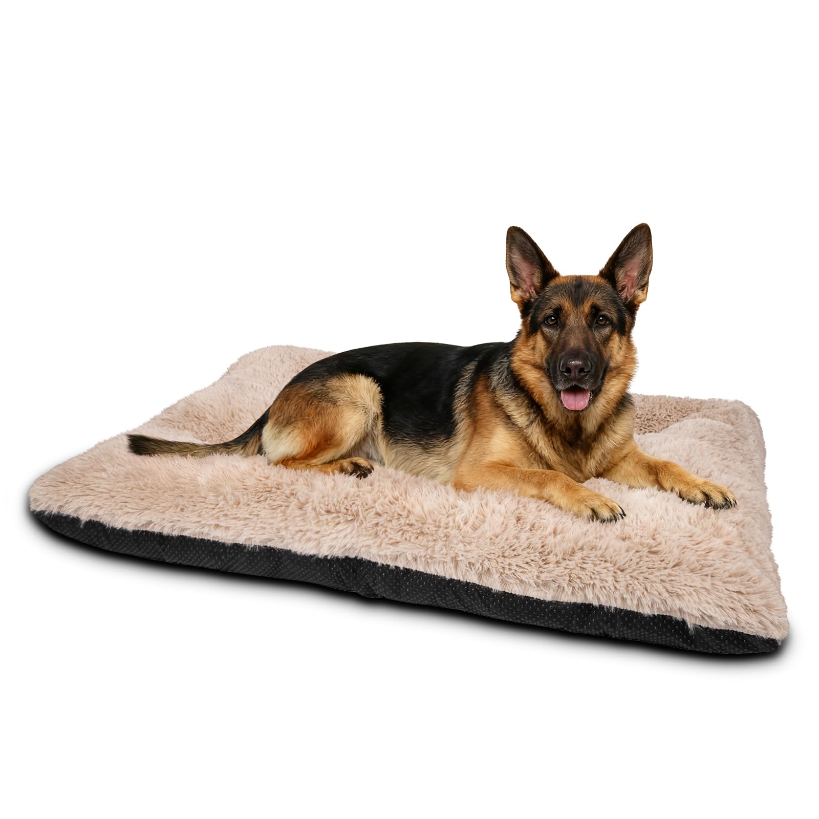 JOEJOY Large Dog Bed plush-soft fabric for cozy crate moments and secure enclosure.