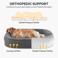 JOEJOY bed with 360° bolstered surround for secure rest