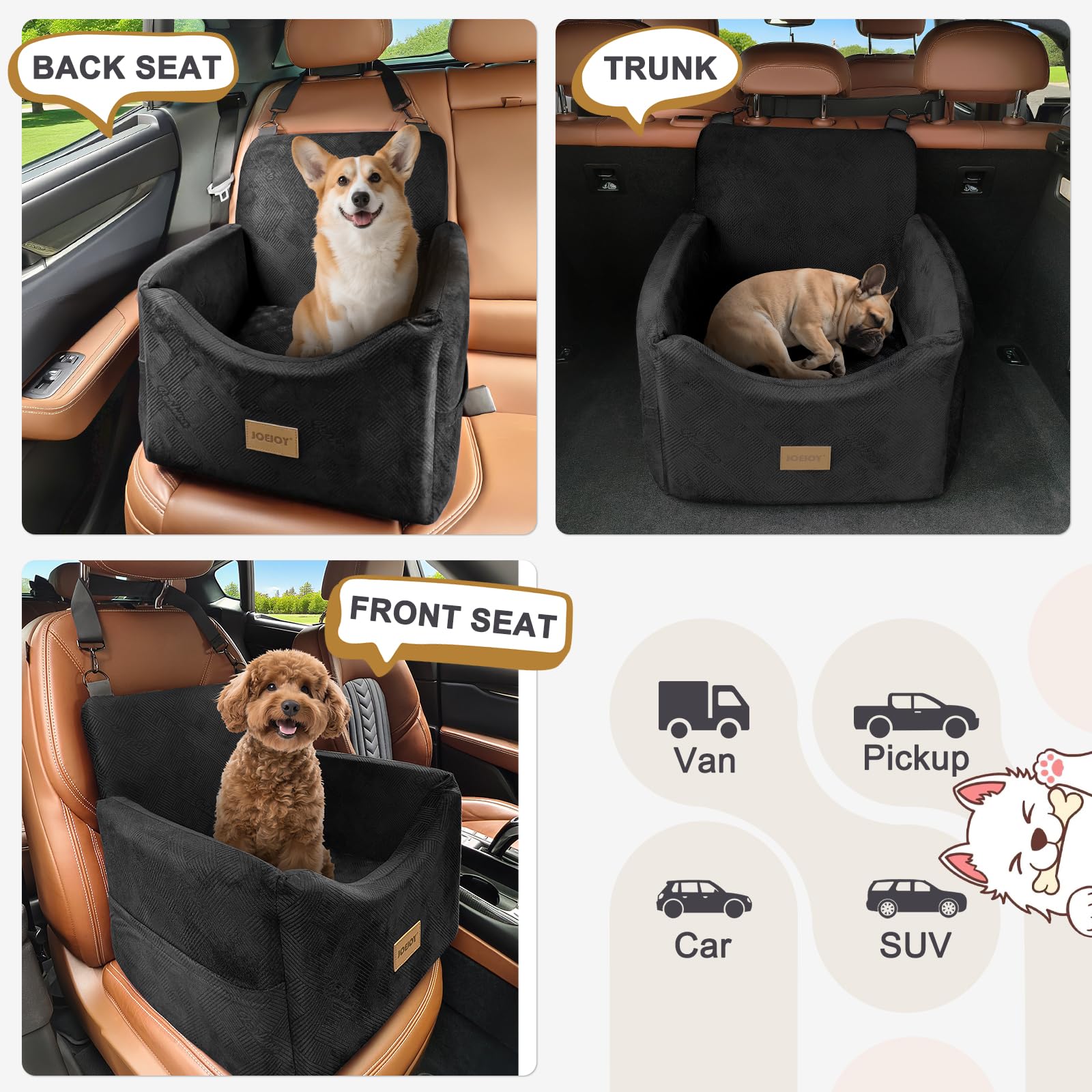 JOEJOY washable cover makes cleanup quick after adventures.