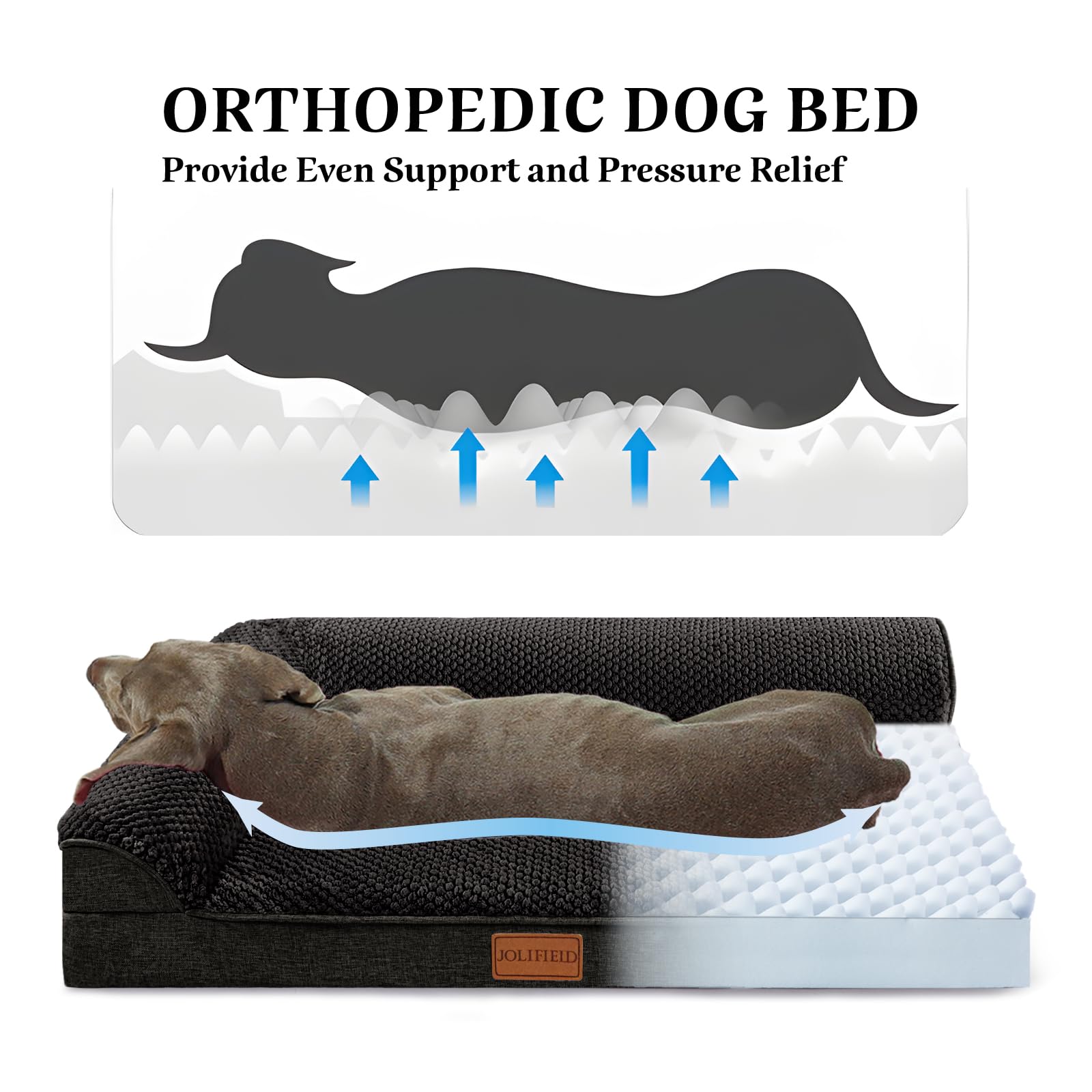Jolifield waterproof surface detail highlights durable fabric and spill protection