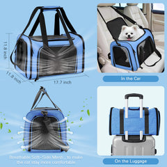 JOLL JOLL foldable cat litter box blue collapses compactly for travel.