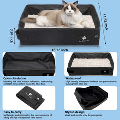 JOLL JOLL waterproof litter box helps prevent leaks for cleaner trips.