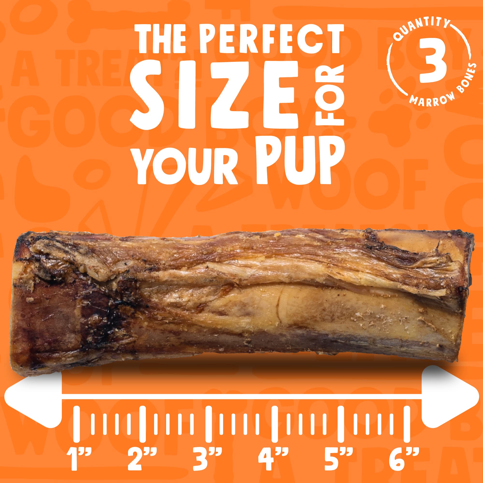 Jolly Barks odor-free beef bone inside view from careful roasting.