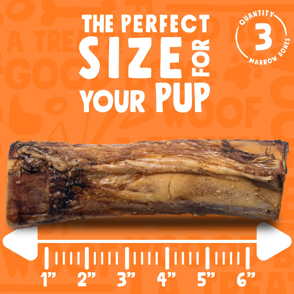 Jolly Barks odor-free beef bone inside view from careful roasting.