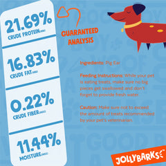 Jolly Barks thick-cartilage pig ear highlighting potential joint-support benefits.