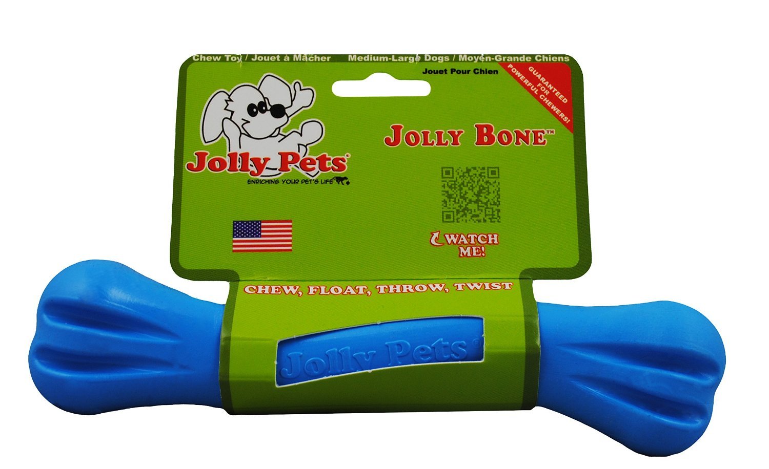 Blue Jolly Bones 8-inch in stretch-and-tug play