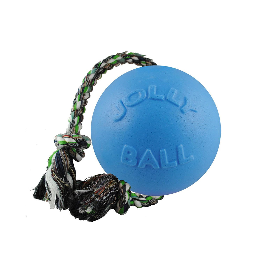 Jolly Pets Romp-N-Roll for medium dogs 20–60 lbs, engaging fetch.