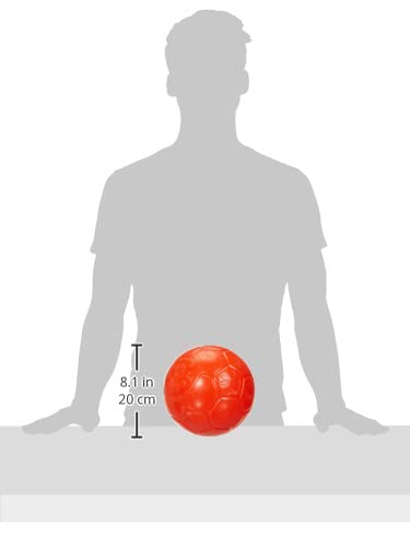 Jolly Pets soccer ball textured grip close-up, easy to hold when wet.