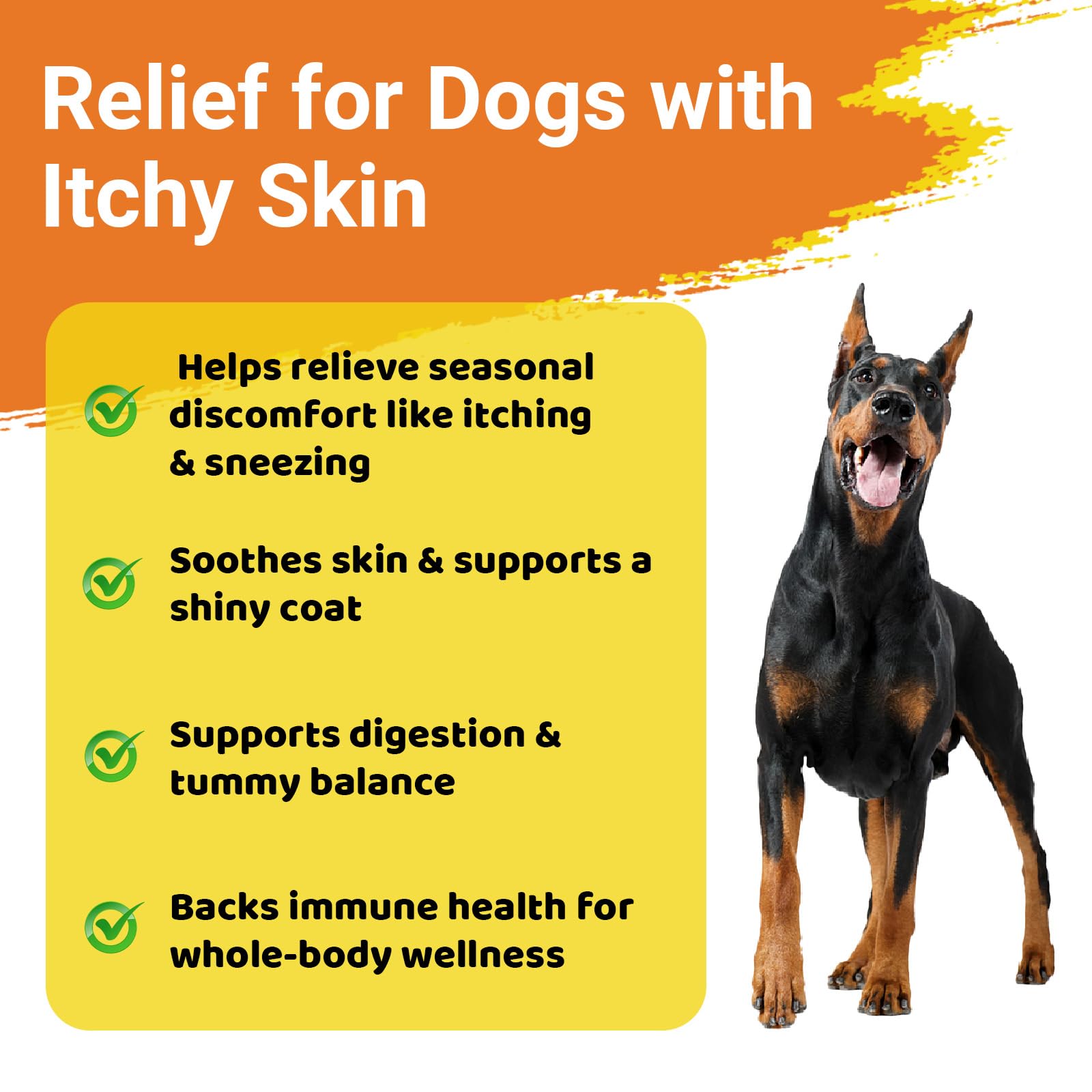 Jollyfit Dog Allergy Chews label detail highlighting naturally sourced ingredients