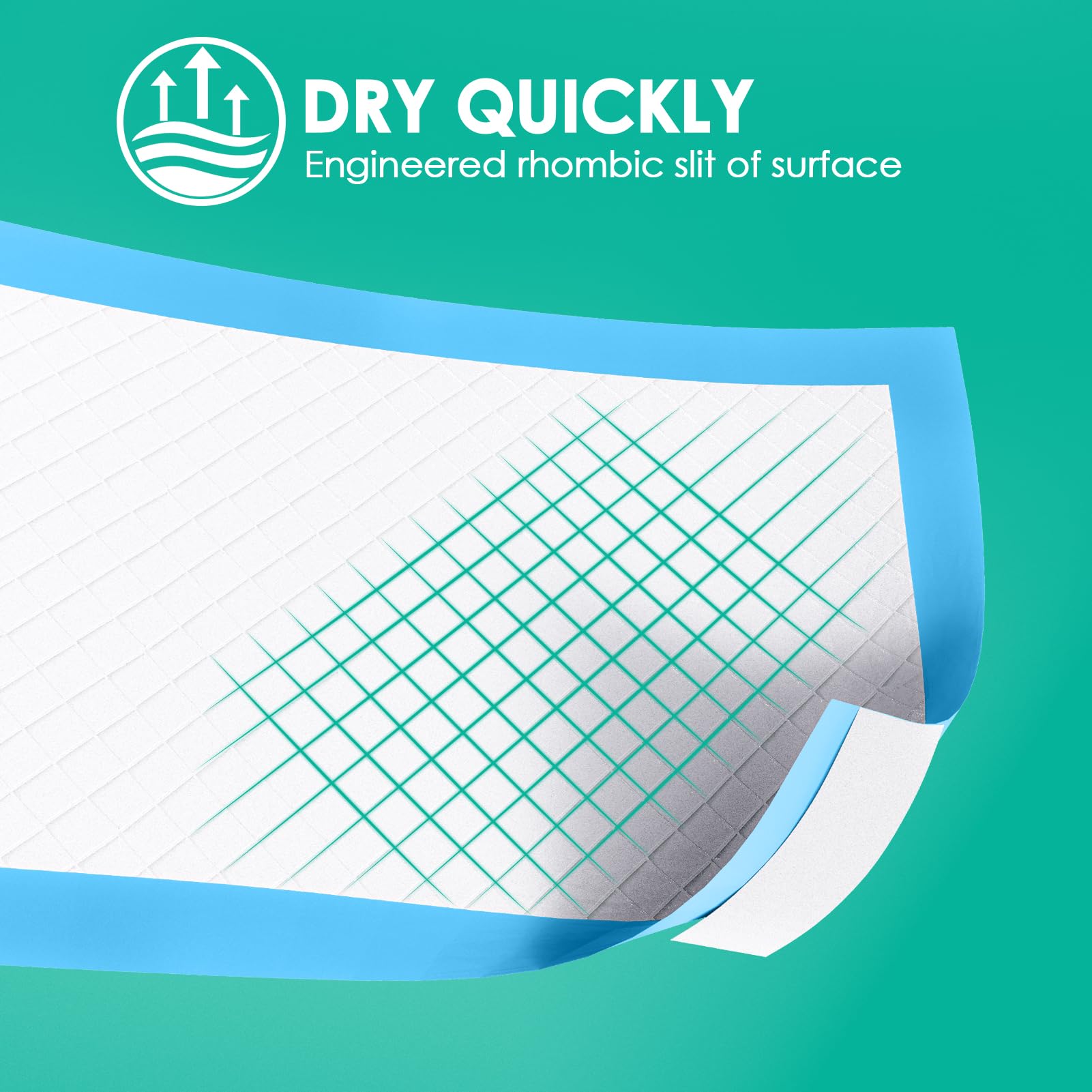 JollyMate pad features PE back film for leak-proof protection on floors