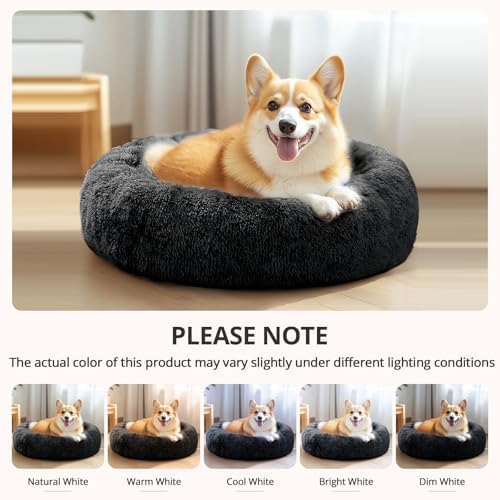 JOLLYVOGUE calming dog bed machine-washable for easy cleaning after playtime.