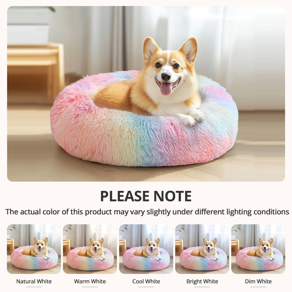 JOLLYVOGUE calming-dog-bed-neutral-hues blends with any room decor.