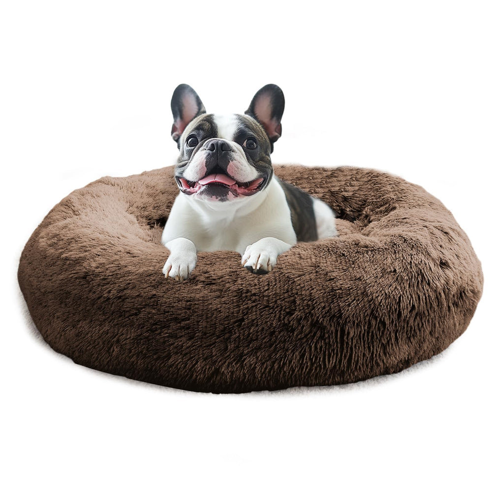 Cama JOLLYVOGUE rosquilla suave para mascotas, descanso reconfortante.