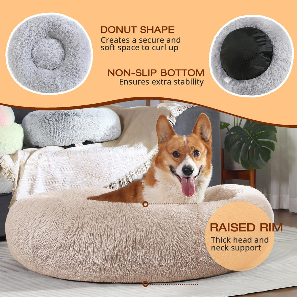 JOLLYVOGUE dog bed headrest-nest emphasizes neck support and a sense of security.