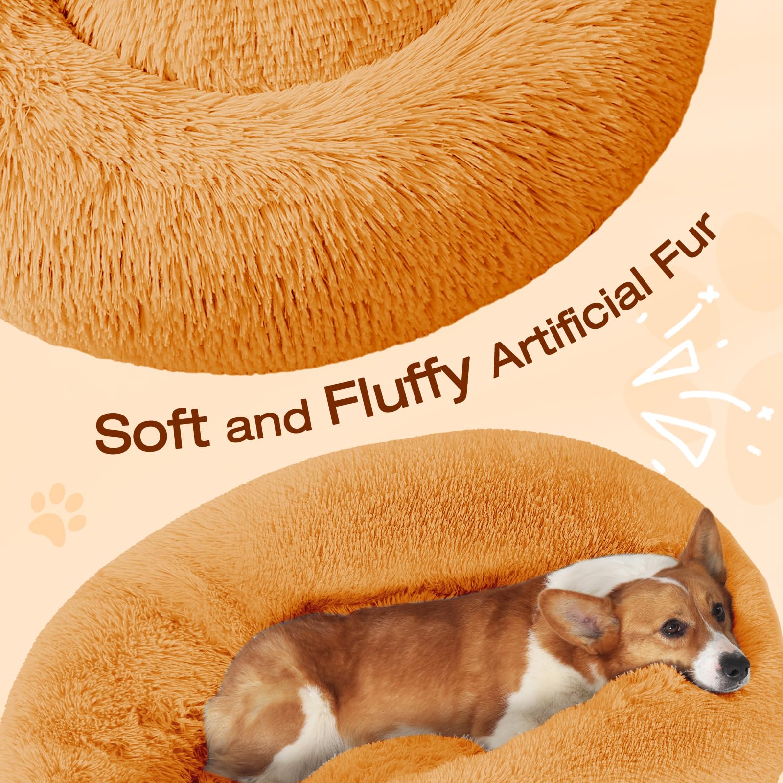 JOLLYVOGUE dog bed non-slip bottom keeps the bed in place during playful bursts