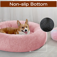 JOLLYVOGUE dog-cat bed in-use image shows protective curved border