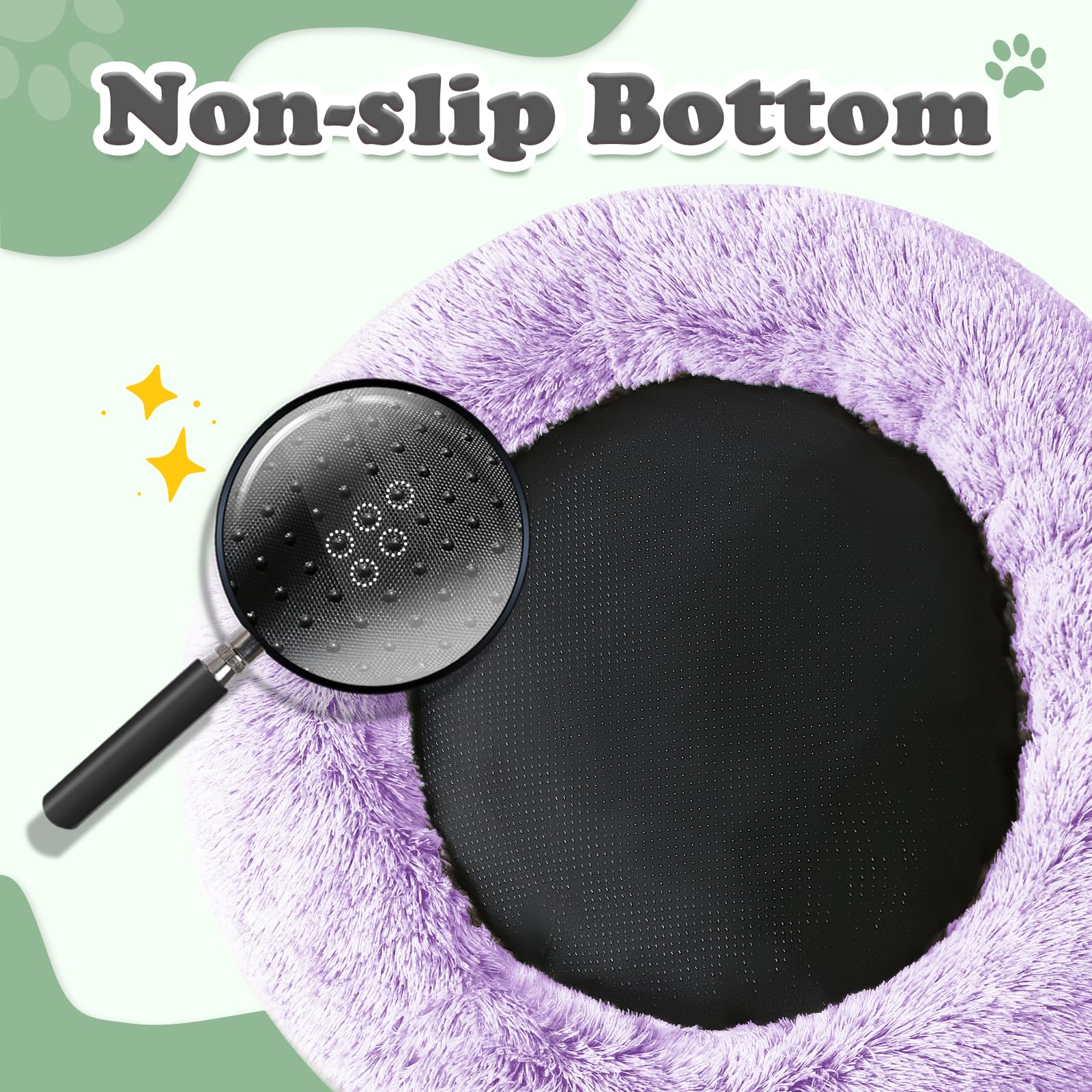 JOLLYVOGUE Donut Bed entrance closeup—soft plush texture invites calm relaxation.