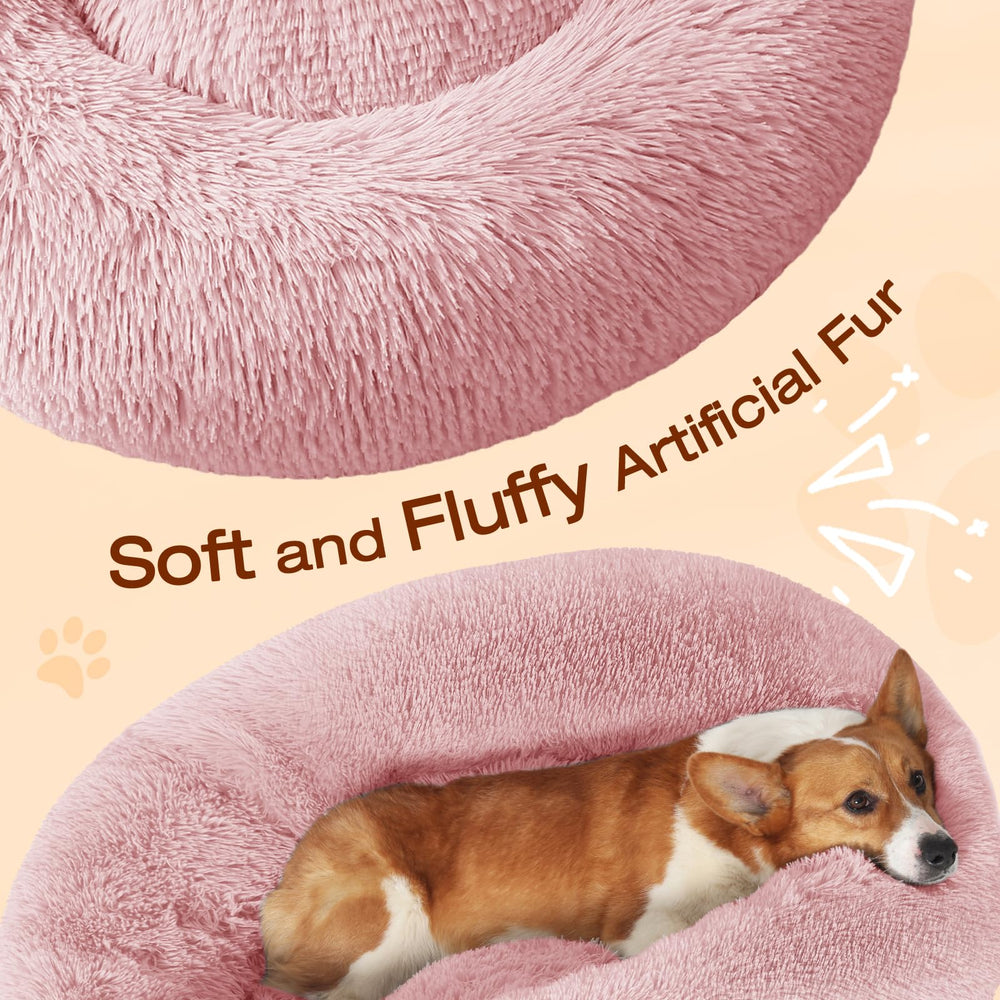 JOLLYVOGUE donut bed headrest provides neck support for calm resting.